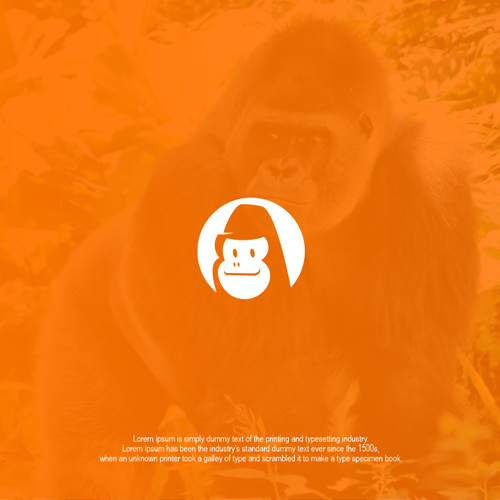 Gorilla brand with the title 'Gorilla design illustration '