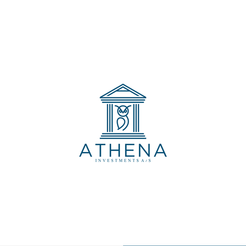 Temple design with the title 'Athena Investments'