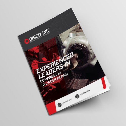 Industrial design with the title 'Disco Inc brochure'