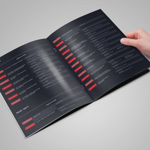 Catalogue design with the title 'Program Guide for conference'