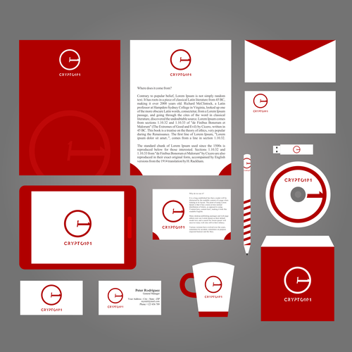 Crypto brand with the title 'Brand Identity Concept for Crypto101'