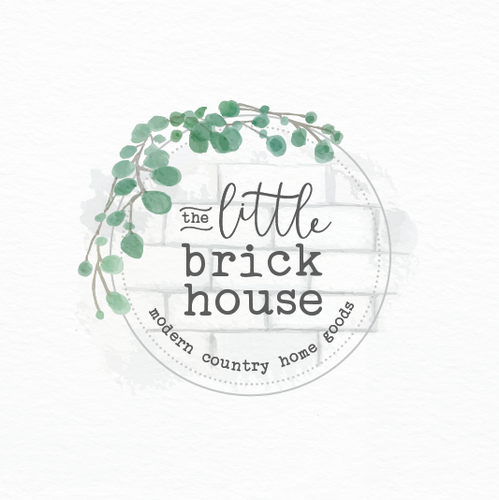 Brick design with the title 'The little brick house'