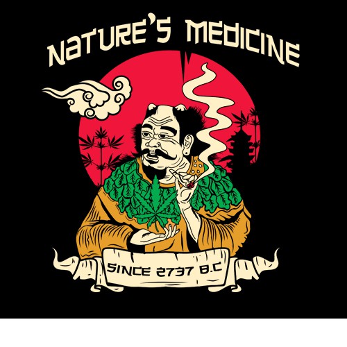 Old school t-shirt with the title 'Nature's medicine'