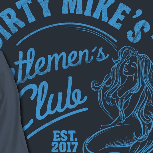 Mermaid t-shirt with the title 'Dirty Mike's'