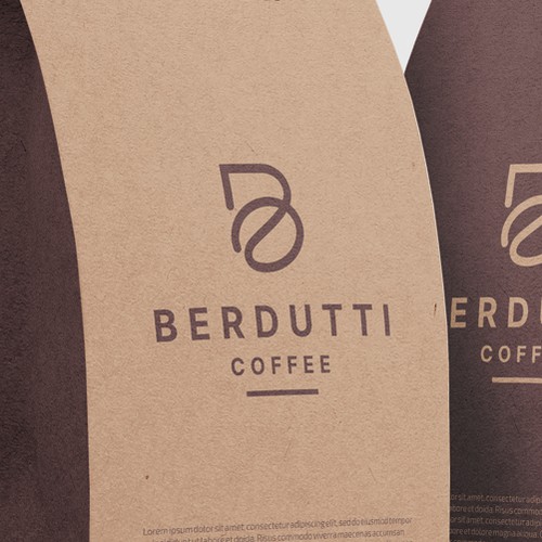 Coffee shop brand with the title 'Lineart Logo concept for Berdutti Coffe'