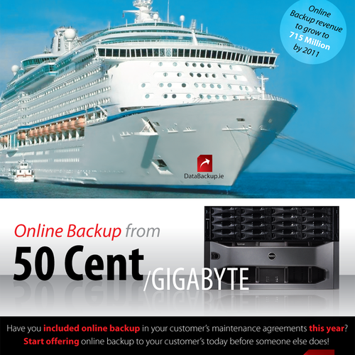 Hosting design with the title 'Backup Company Magazine Advert - 12 Hour Contest'