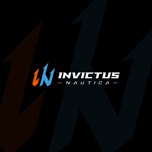Nautical logo with the title 'Invictus Nautica - Logo Design'