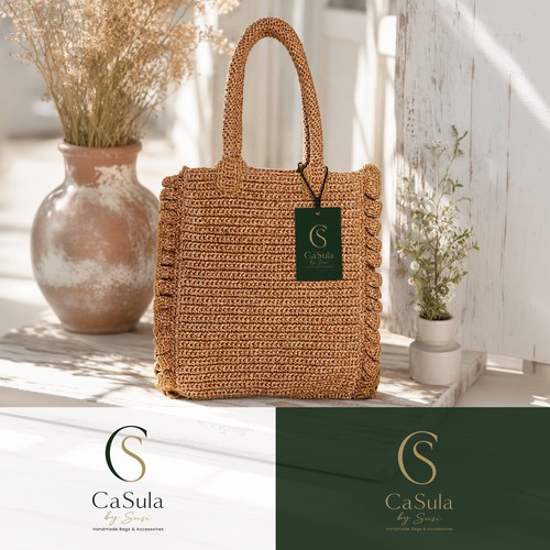 Accessories logo with the title 'Elegant monogram logo for a handmade accessories brand'