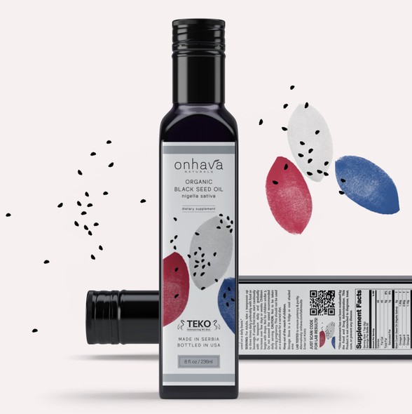 Oil brand with the title 'Organic Brand Identity Pack for Onhava Naturals'