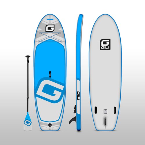 Board design with the title 'Gili Paddle Board'