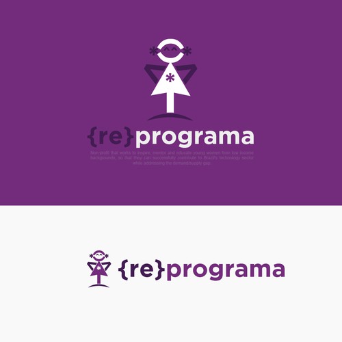Programmer logo with the title 'Programmer Girl Logo Design'