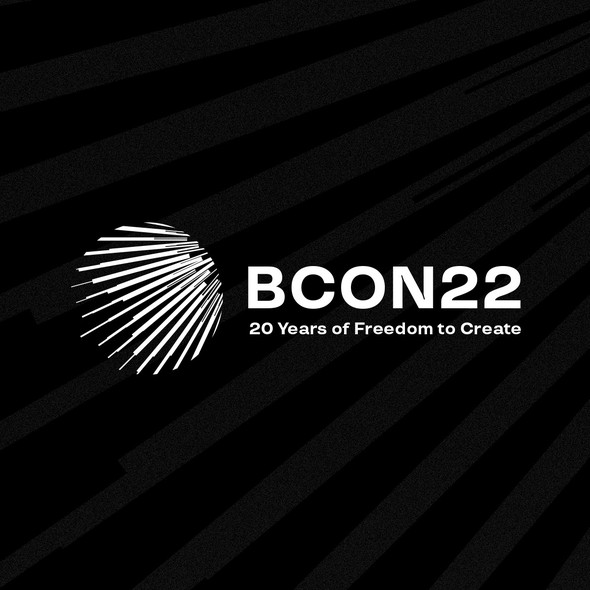 标题为“BCON22标志”的未来主义标志