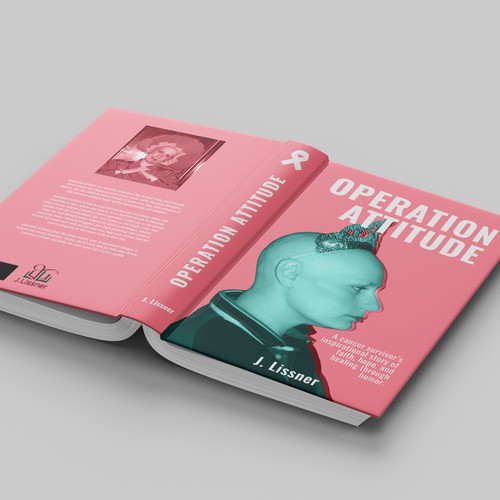 Pink book cover with the title 'Book about cancer'