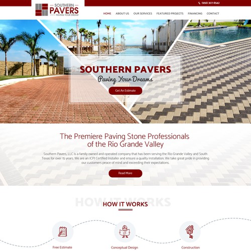 Tile design with the title 'I want the best looking design for my hardscaping business!'