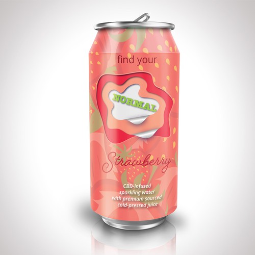 Original label with the title 'Packaging and label for a CBD-infused Sparkling Water'