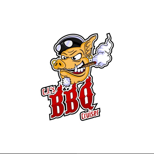 Ring design with the title 'biker pig'