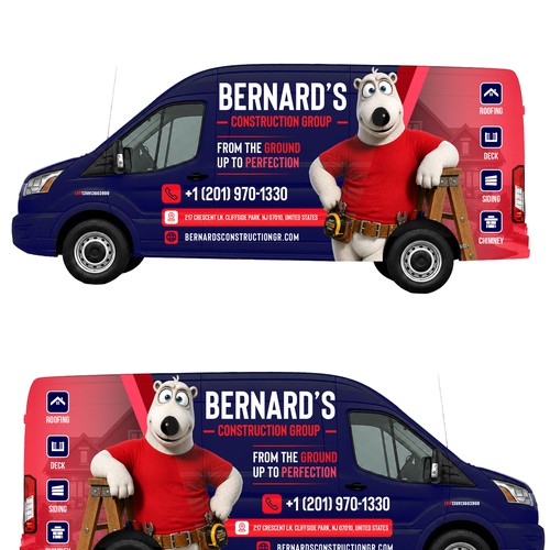 Design with the title 'BERNARD’S CONSTRUCTION GROUP'