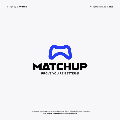 Brand logo with the title 'Logo design for Matchup'