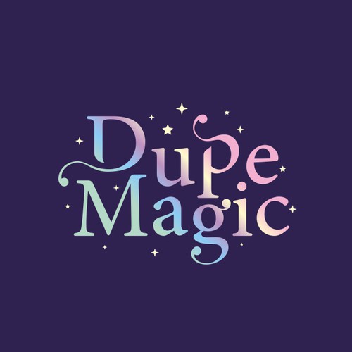 Perfume design with the title 'Dupe Magic'