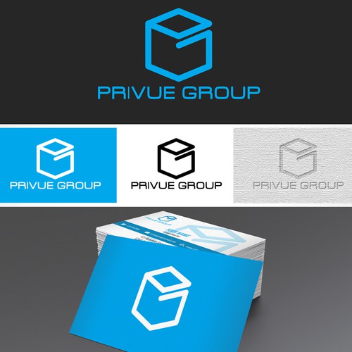 Stroke design with the title 'Help Privue Group with a new logo and business card'