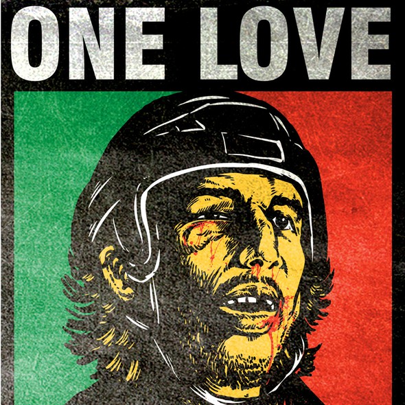 Reggae design with the title 'One Love  T-Shirt'
