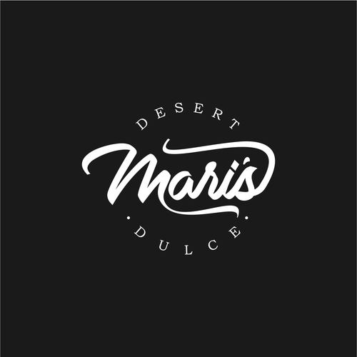 Vintage modern logo with the title 'Mari's Dulce'
