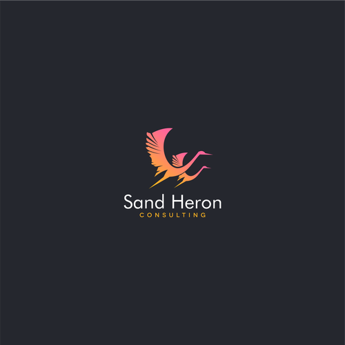 Heron logo with the title 'Consulting company logo'