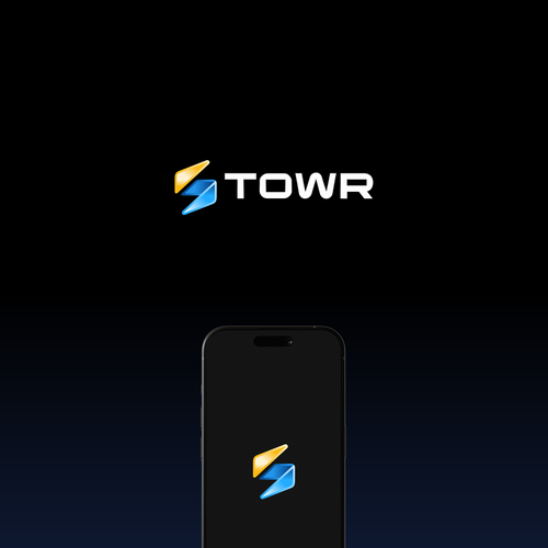 Lightning logo with the title 'Stowr Logo'