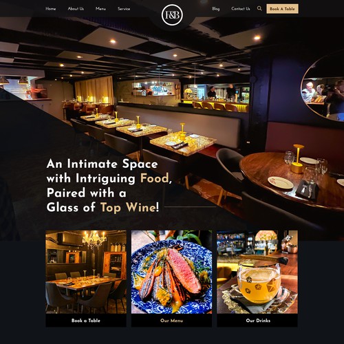 Cafeteria design with the title 'Restaurant Website'