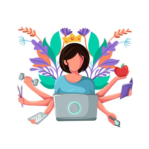 Colorful t-shirt with the title 'Young Women investing In Start-up Companies'