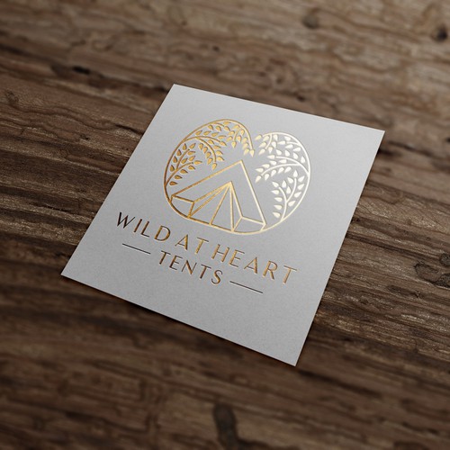 Tent design with the title 'Luxurious logo for a tent rental company'