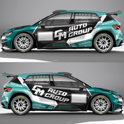 Rally design with the title 'Skoda Fabia RS Rally2 Wrap Design'