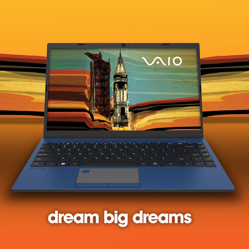 Computer design with the title 'Vaio dream big'