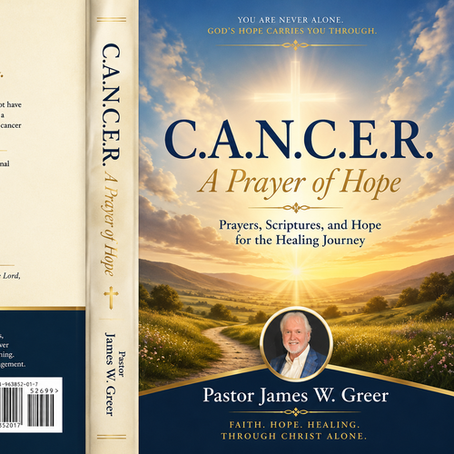Devotional book cover with the title 'Faith & Hope Book Cover for Healing Journey'