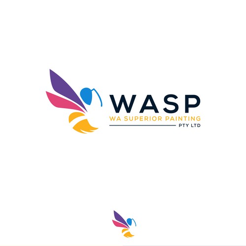 Wasp design with the title 'WA Superior Painting (WASP)'