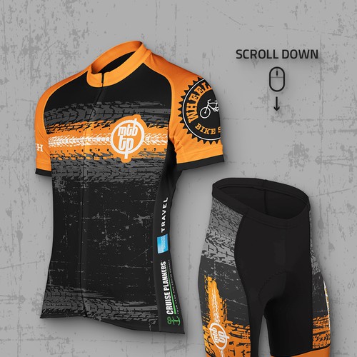 Mountain bike design with the title 'Cycle Jersey and Shorts for Trailer Park Racing'
