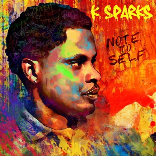 CD cover design with the title 'K. Sparks'