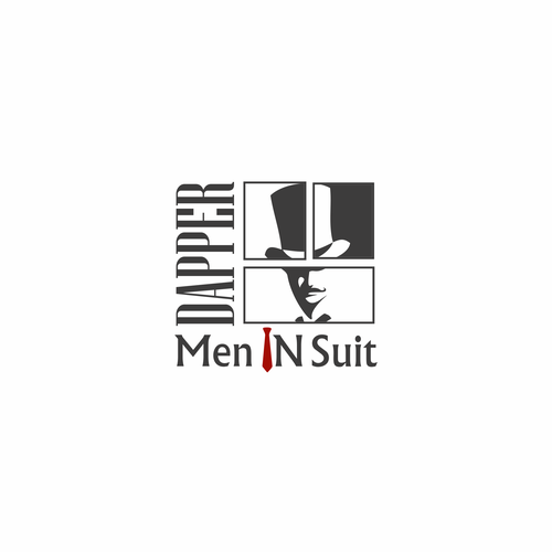 Suit design with the title 'Dapper Men In Suit'