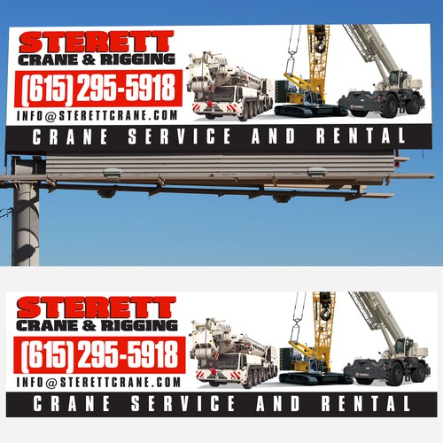 Crane design with the title 'Create eye catching BILLBOARD design'