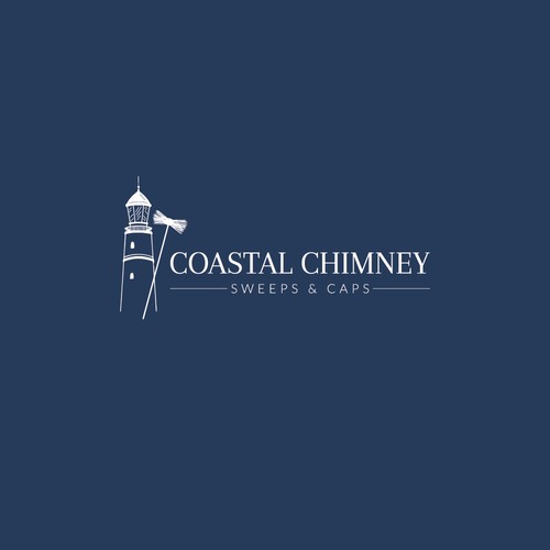 Nautical logo with the title 'Coastal Chimney Logo Concept'