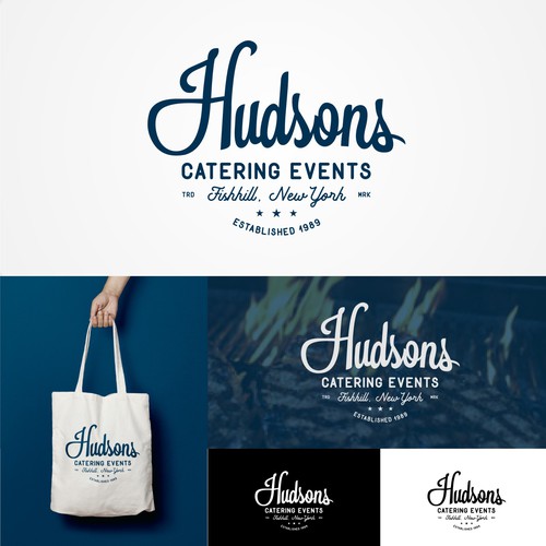 Catering logo with the title 'Hudsons'