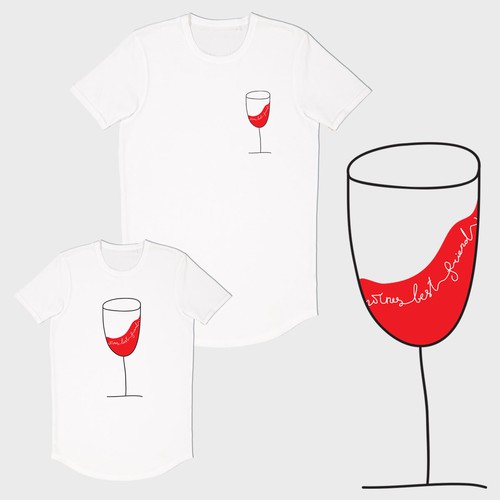 Wine t-shirt with the title 'concept for a T-shirt'