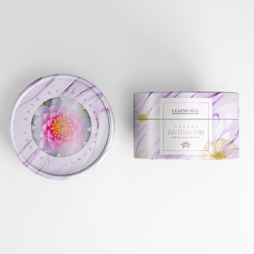 Luxury packaging with the title 'Bathbomb Luxury'