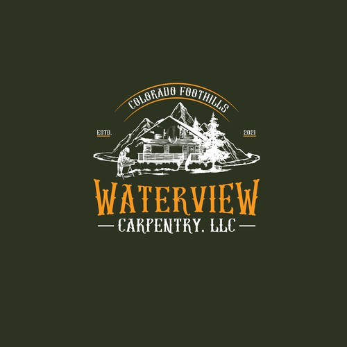 Woods design with the title 'Hand Drawn Logo entry for "Waterview"''