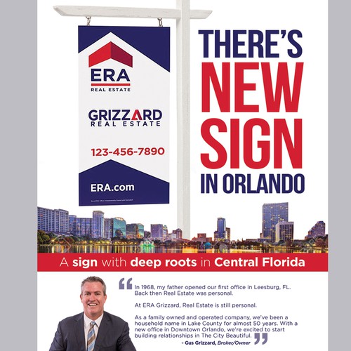 Advertising design with the title 'Magazine Ad Design for Real Estate'