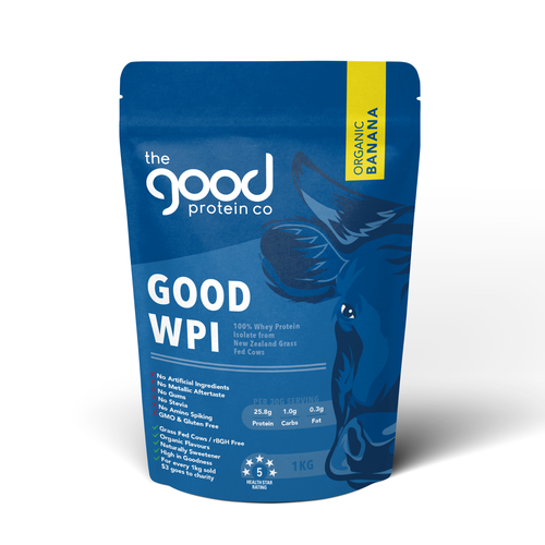 Protein packaging with the title 'Whey protein'