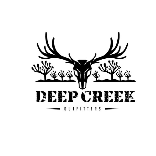 Desert logo with the title 'Deep Creek Outfitters'