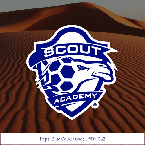 Soccer ball design with the title 'Scout Soccer Academy'