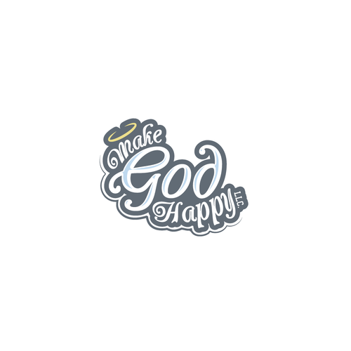 God design with the title 'Make God Happy Logo'