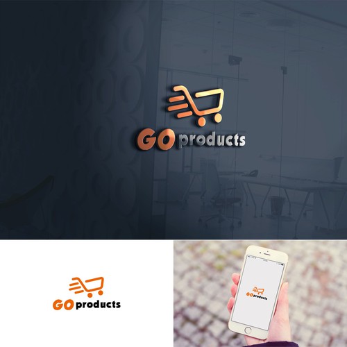 Shop logo with the title 'GO products'
